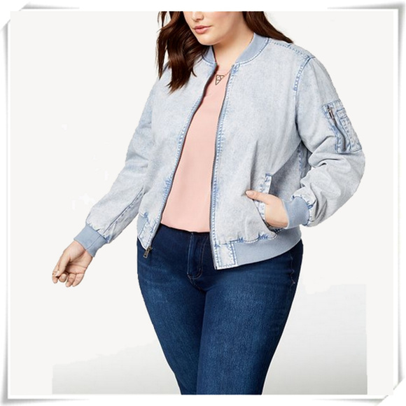 Levi's Jackets & Blazers - Levi's Plus Size AcidWash Bomber Jacket Petit NWOT